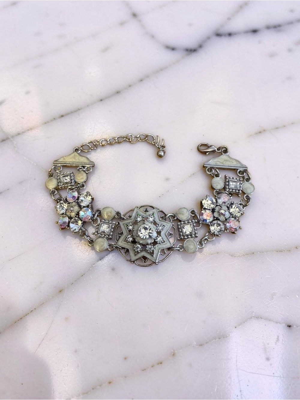 Rhinestone Statement Panel Bracelet